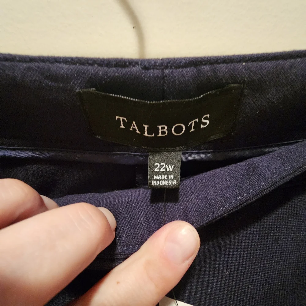 NWT Talbots Dark Blue Straight Leg Pants - Picture 6 of 7